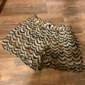 Silk high waisted shorts